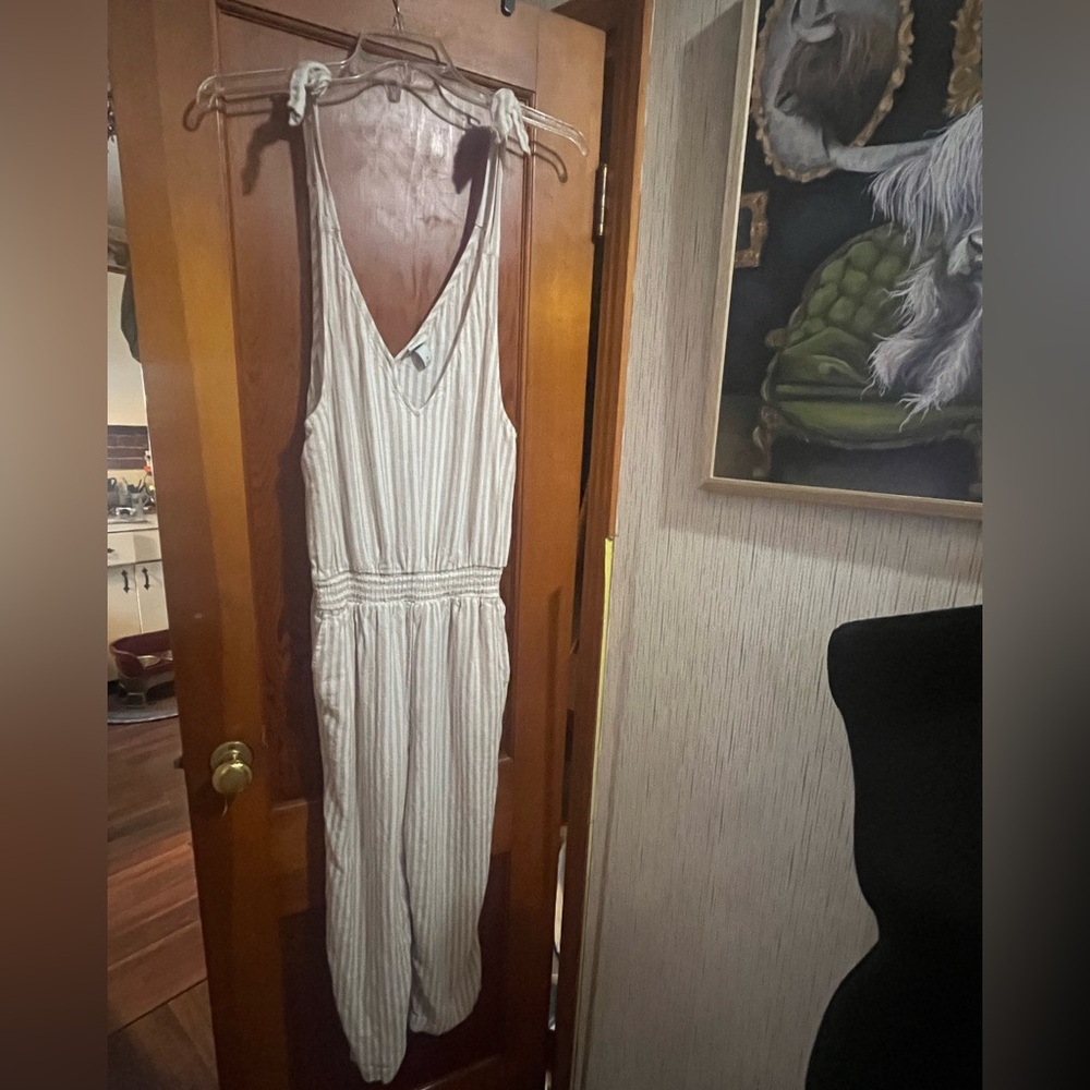 A New Day Beige Striped Top